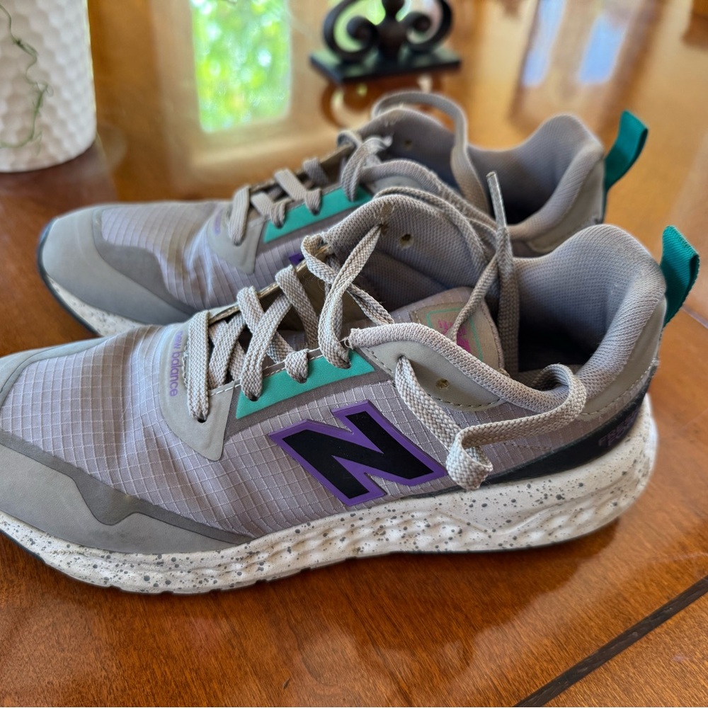 New Balance Gray and Purple Athletic Shoes